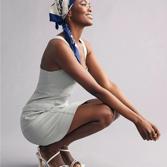 Anthropologie Square-Neck Mini Dress - Picture 10 of 17